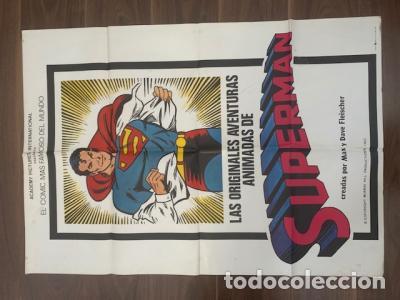 Libri di seconda mano: CARTEL CINE LAS ORIGINALES AVENTURAS ANIMADAS DE SUPERMAN. 70X100 CM - HP GRAFICO: