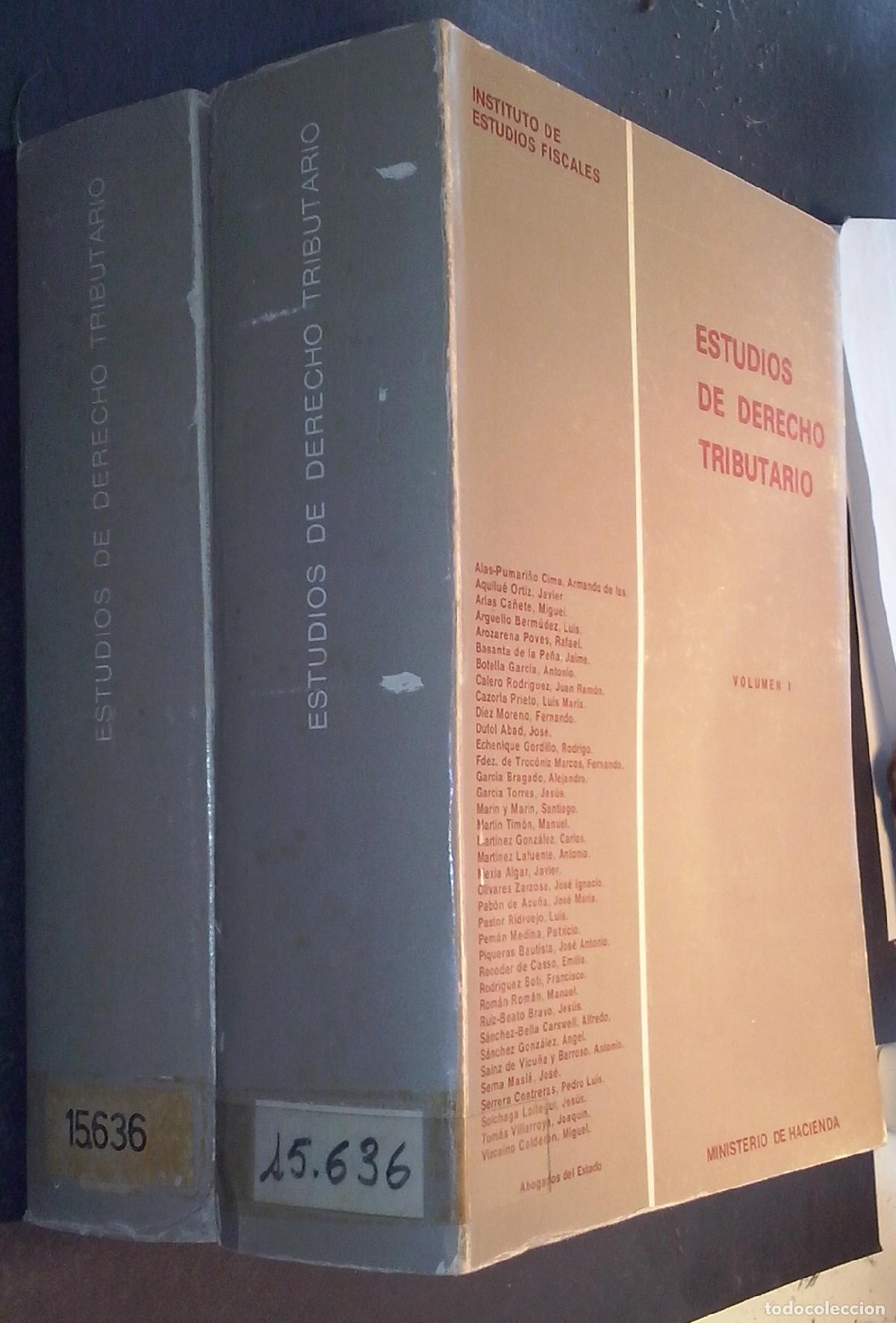 Libri di seconda mano: Estudios de derecho tributario. 2 tomos - AA. VV.: