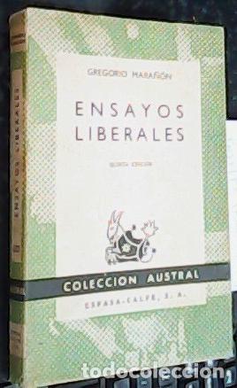 books: Ensayos liberales - MARA&Ntilde;&Oacute;N, Gregorio:
