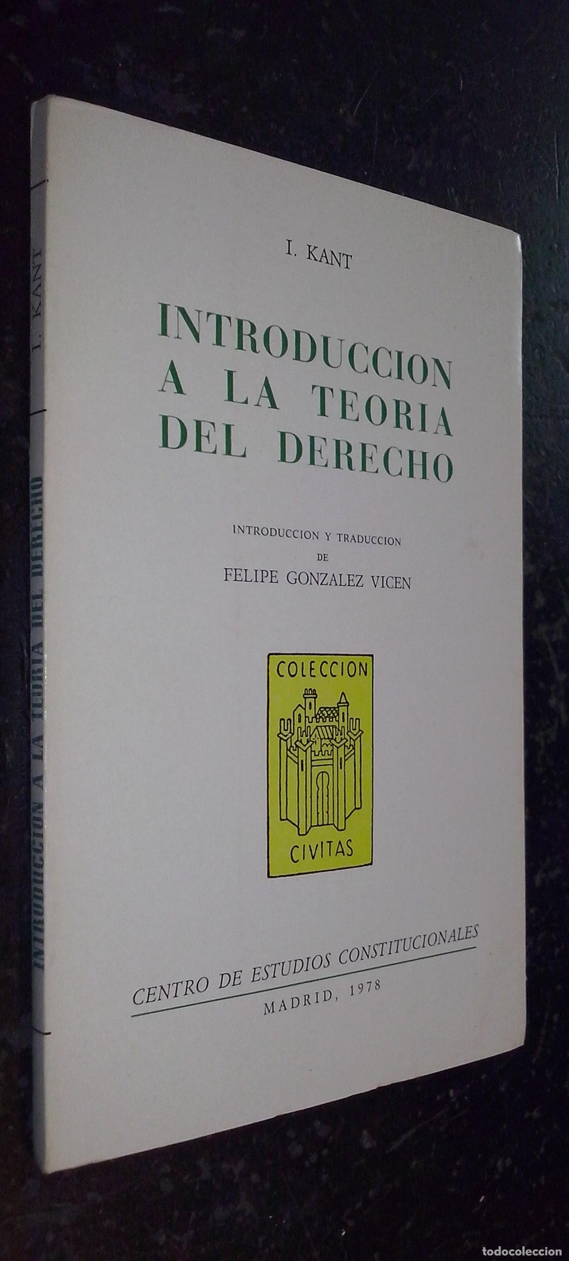 B&uuml;cher: Introducci&oacute;n a la teor&iacute;a del derecho - KANT, Immanuel: