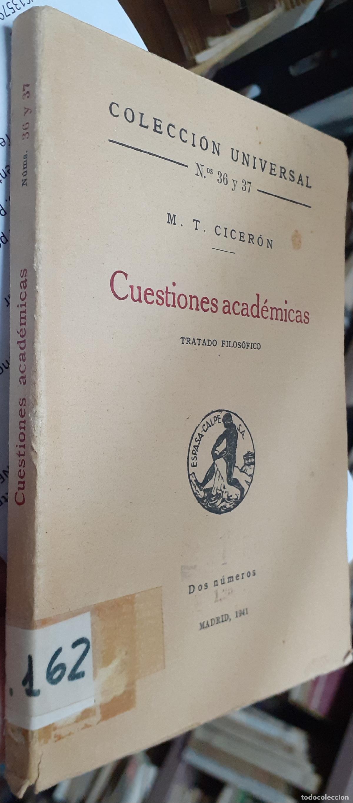 Libros: Cuestiones acad&eacute;micas. Tratado filos&oacute;fico - CICER&Oacute;N, M.T.:
