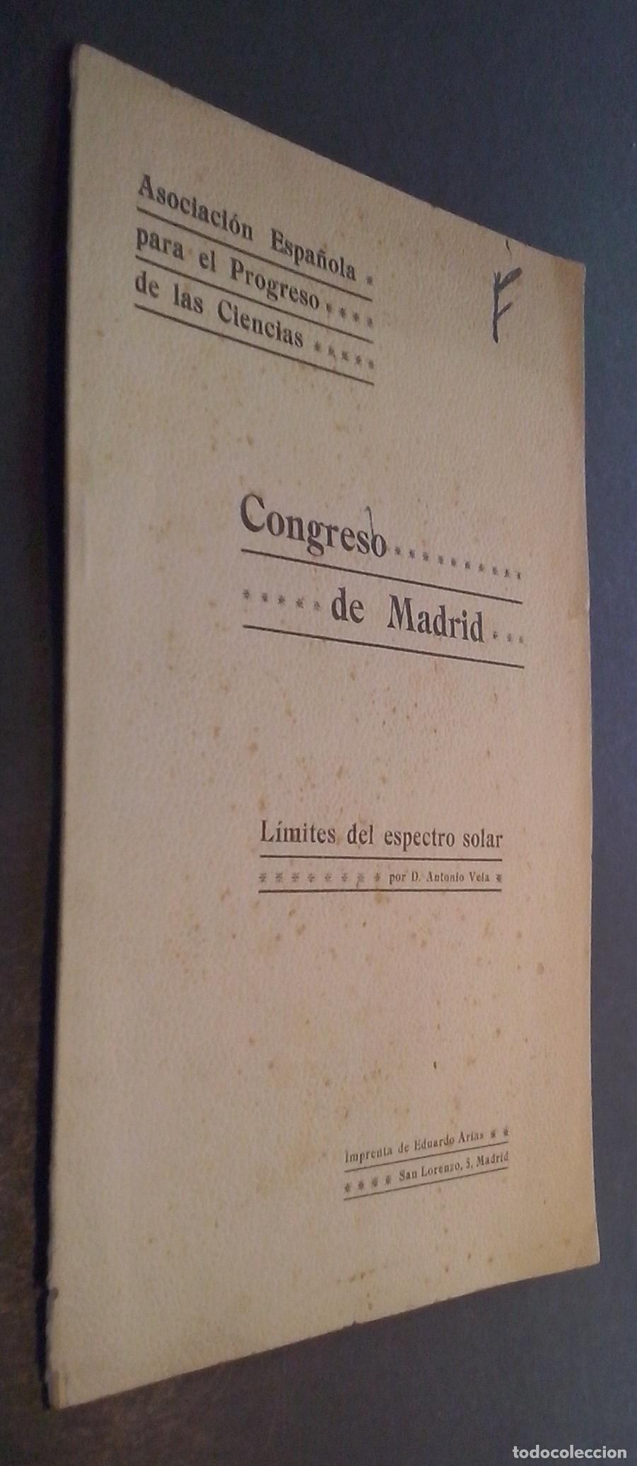 Libros: Congreso de Madrid. L&iacute;mites del espectro solar - VELA, Antonio: