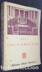 Libros: Cr&iacute;tica de la raz&oacute;n pr&aacute;ctica - KANT: