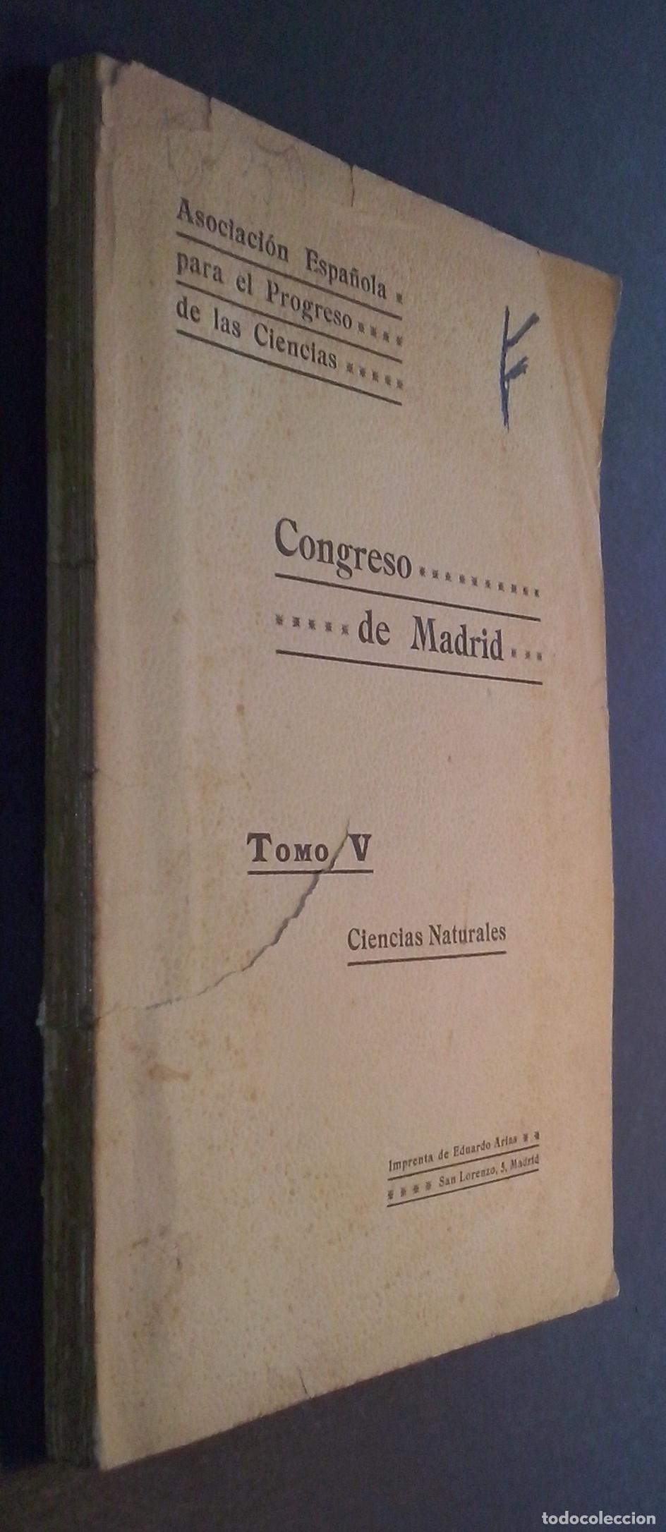 Libri di seconda mano: Congreso de Madrid. Tomo V. Ciencias naturales - AA. VV.: