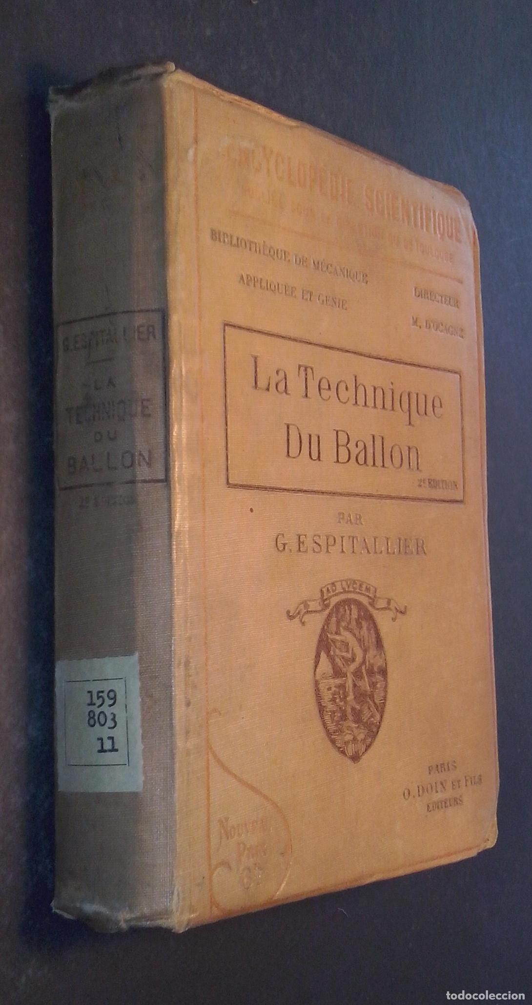 books: A&eacute;ronautique. La technique du ballon - ESPITALLIER, G.: