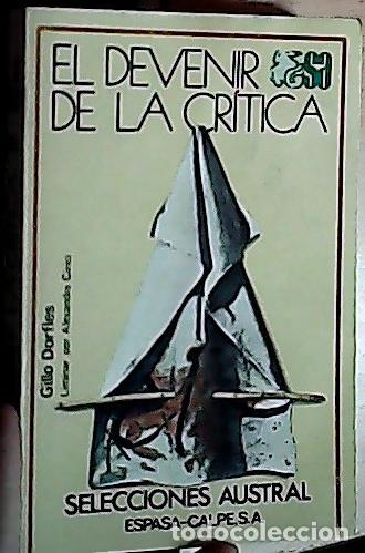 Libri di seconda mano: El Devenir de la cr&iacute;tica - Dorfles, Gillo: