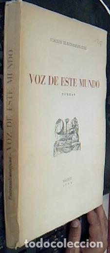 Livros em segunda m&atilde;o: Voz de este mundo. Poemas - ENTRAMBASAGUAS, Joaqu&iacute;n de: