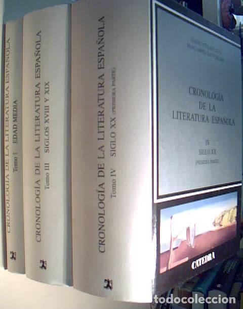 B&uuml;cher: Cronolog&iacute;a de la literatura espa&ntilde;ola. 3 tomos. Tomo I: Edad Media. Tomos III: Siglos XVIII y XIX. To