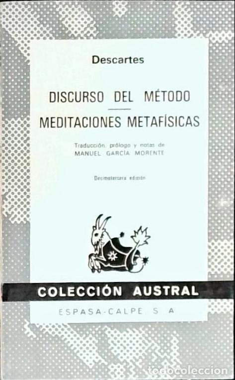 Livros em segunda m&atilde;o: Discurso del m&eacute;todo. Meditaciones metaf&iacute;sicas - DESCARTES, Ren&eacute;: