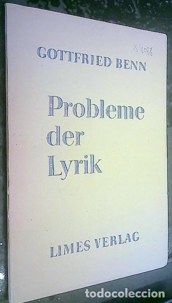 Livros em segunda m&atilde;o: Probleme der Lyrik - Benn, Gottfried: