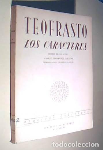 Livres: Los caracteres morales - TEOFRASTO: