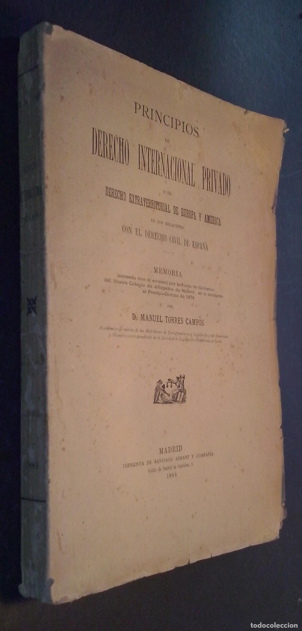 books: Principios de derecho internacional privado o de derecho extraterritorial de Europa y Am&eacute;rica en sus