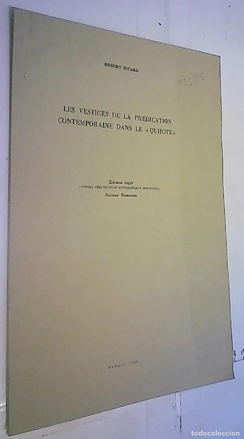 Libros: Les vestiges de la predication contemporaine dans le Quijote. Estratto - Ricard, Robert: