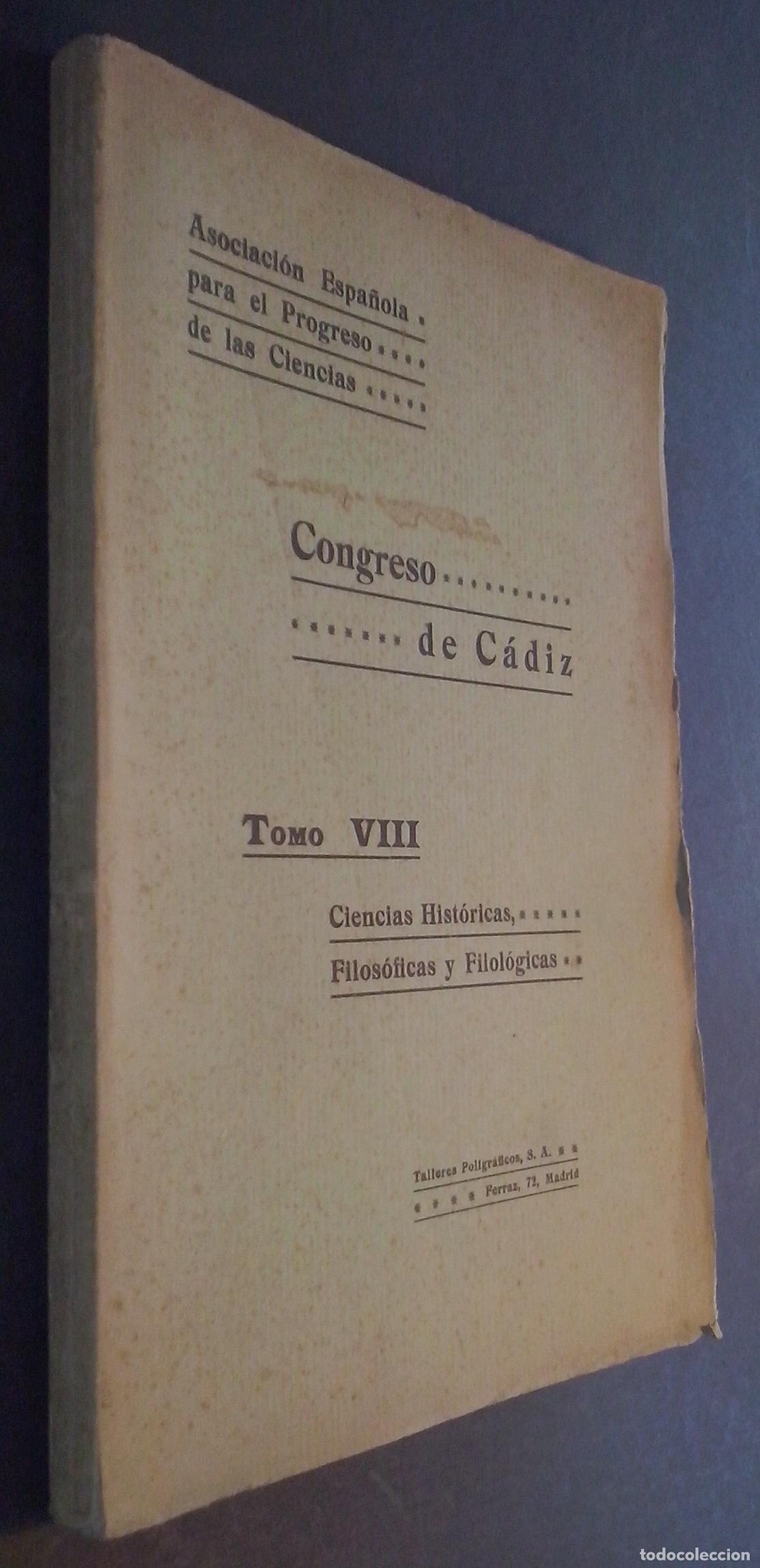 B&uuml;cher: Congreso de C&aacute;diz. Tomo VIII. Secci&oacute;n 6&trade;: Ciencias hist&oacute;ricas, filos&oacute;ficas y filol&oacute;gicas. Und&eacute;cimo C