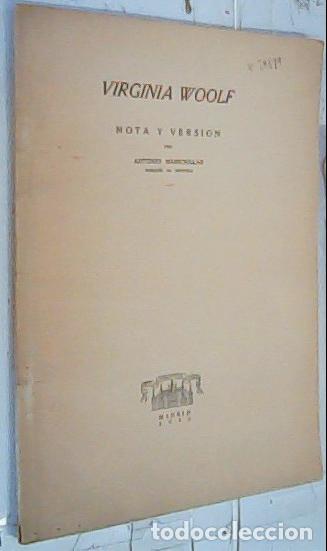 Libri di seconda mano: En un universo expansivo. Virginia Woolf: sus labores. Separata - Marichalar, Antonio: