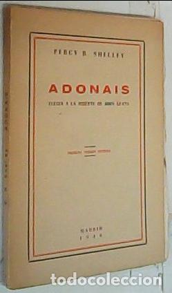 Livros em segunda m&atilde;o: Adonais. Eleg&iacute;a a la muerte de John Keats - Shelley, Percy Bysshe: