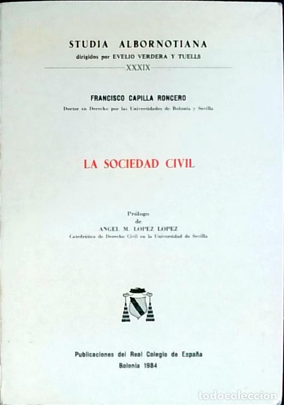 books: La sociedad civil - Capilla Roncero, Francisco: