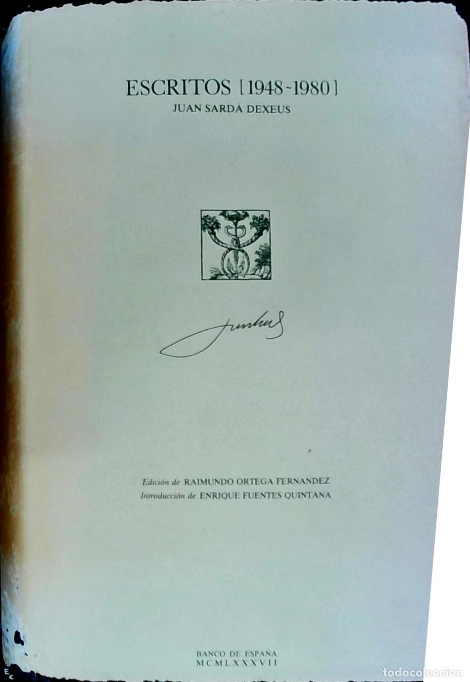 Livros em segunda m&atilde;o: Escritos (1948-1980) - SARDA DEXEUS, Juan: