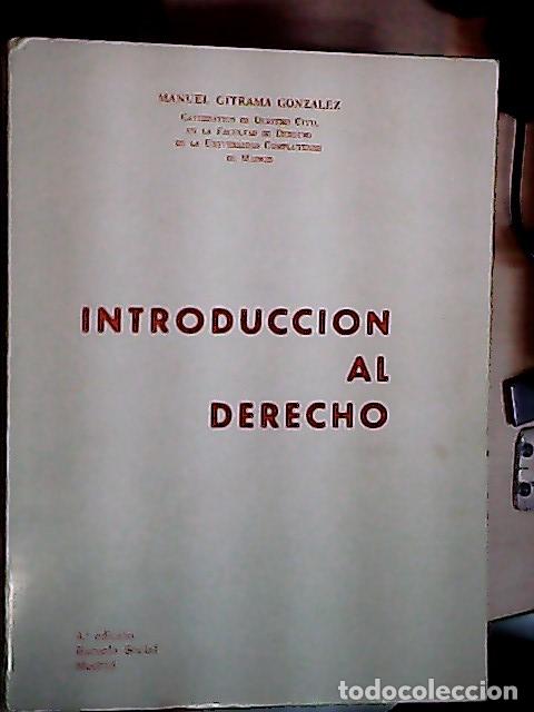 Livros em segunda m&atilde;o: Introducci&oacute;n al derecho - GITRAMA, Manuel: