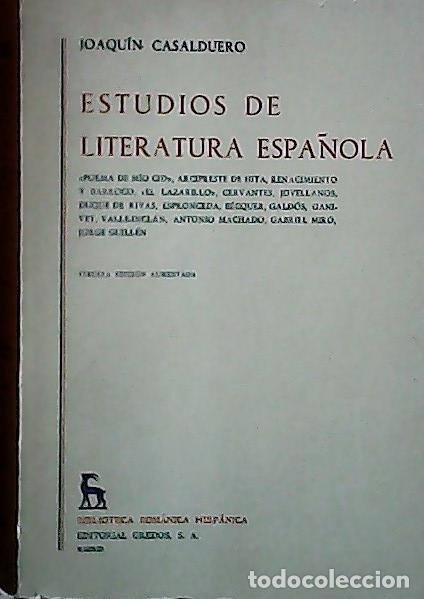 B&uuml;cher: Estudios de literatura espa&ntilde;ola - Casaldulero, Joaqu&iacute;n: