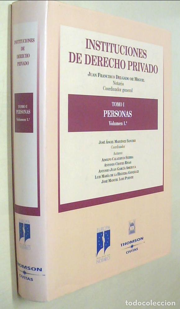 Libros: Instituciones de derecho privado. Tomo I. Volumen 1&ordm;: Personas - DELGADO DE MIGUEL, Juan Francisco (