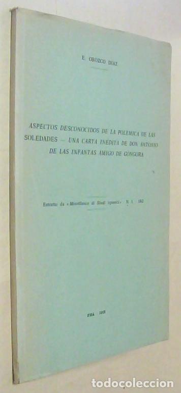 Livros em segunda m&atilde;o: Aspectos desconocidos de la pol&eacute;mica de Las Soledades. Una carta in&eacute;dita de don Antonio de las Infan