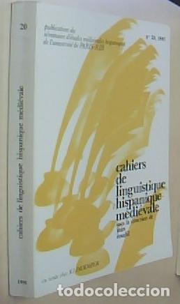 Libros: Cahiers de linguistique hispanique medi&eacute;vale. N&ordm; 20. 1995 - ROUDIL, Jean (Direction) - AA.VV.: