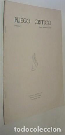 Libros: Pliego cr&iacute;tico. N&ordm; 4. Enero-diciembre 1957. Suplemento de Archivum - AA. VV.: