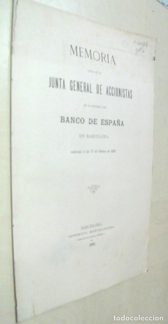 books: Memoria le&iacute;da en la Junta general de Accionistas de la sucursal del Banco de Espa&ntilde;a en Barcelona cel