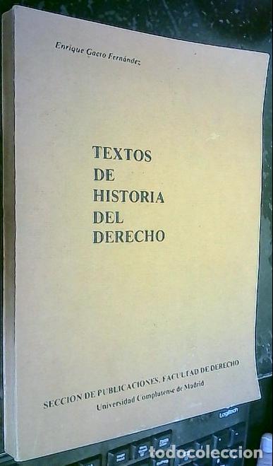 books: Textos de Historia del derecho - Gacto Fern&aacute;ndez, Enrique: