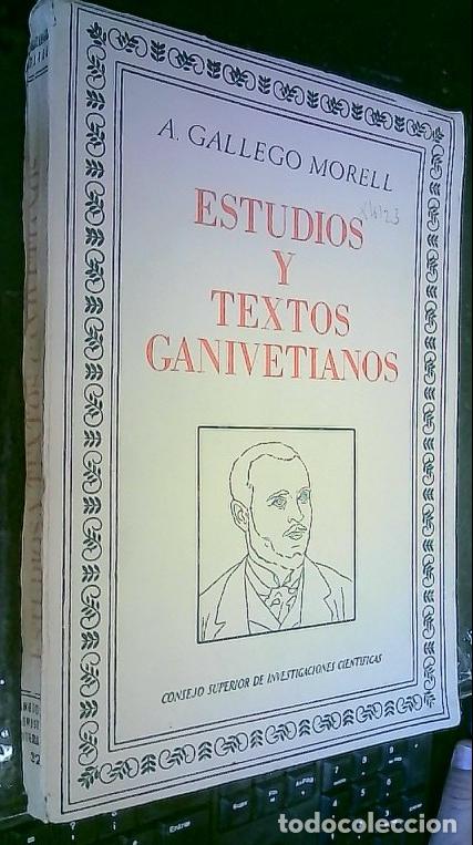 books: Estudios y textos ganivetianos - Gallego Morell, A.: