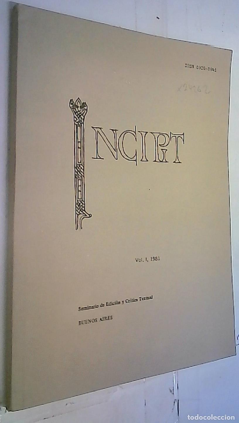 Livres: Incipit. Volumen I - REVISTA: