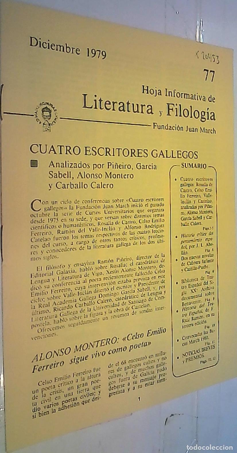 Libros: Cuatro escritores gallegos. Analizados por Pi&ntilde;eiro, garc&iacute;a Sabell, Alonso Montero y Carballo Calero