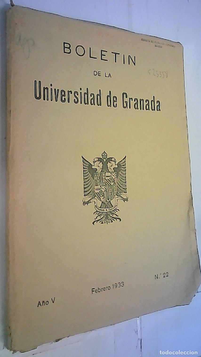 Libros: Bolet&iacute;n de la Universidad de Granada A&ntilde;o V, Febrero N&ordm; 22 - REVISTA: