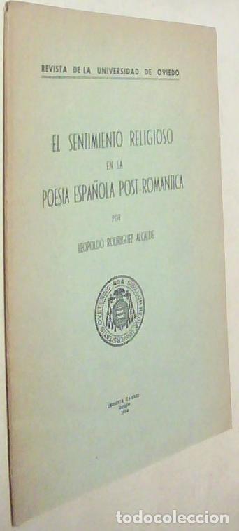 B&uuml;cher: El sentimiento religioso en la poes&iacute;a espa&ntilde;ola post-rom&aacute;ntica. Con dedicatoria aut&oacute;grafa - RODRIGUEZ
