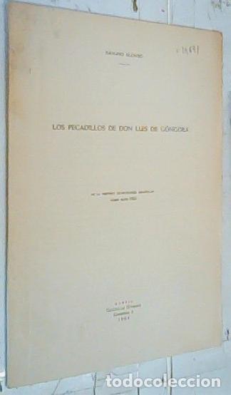 books: Los pecadillos de Don Luis de G&oacute;ngora. Separata - Alonso, D&aacute;maso: