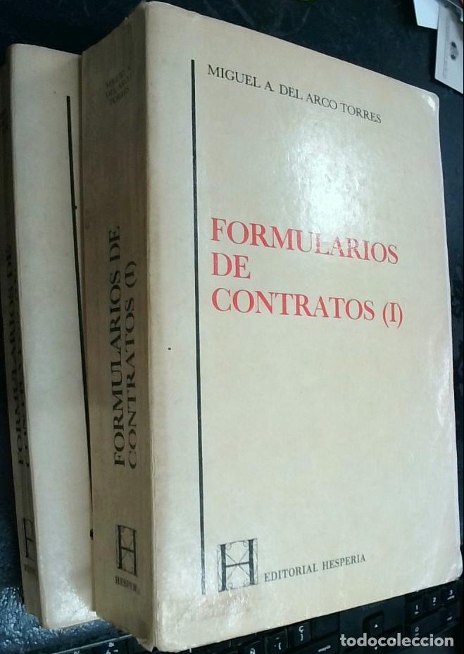 B&uuml;cher: Formularios de contratos. 2 tomos - Arco Torres, Miguel &Aacute;ngel del: