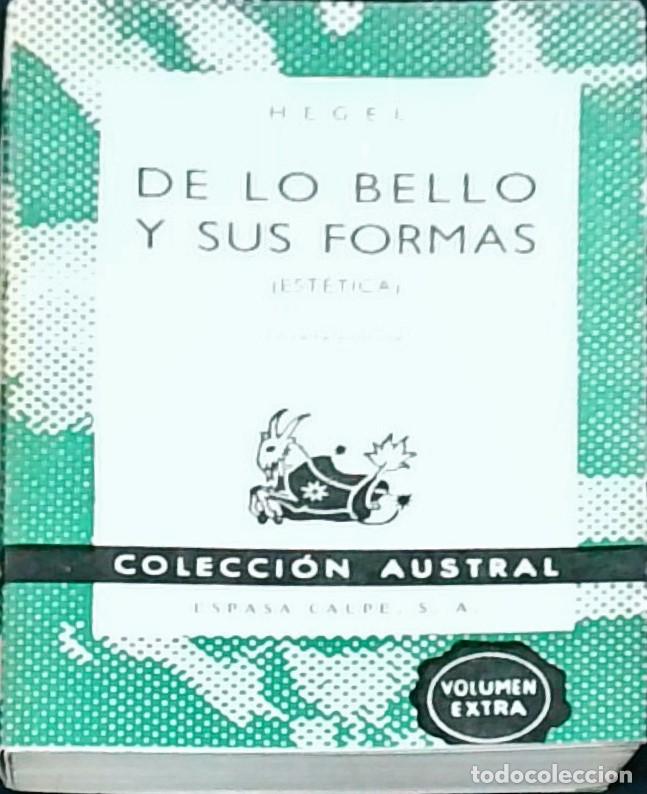 books: De lo bello y sus formas (Est&eacute;tica) - HEGEL:
