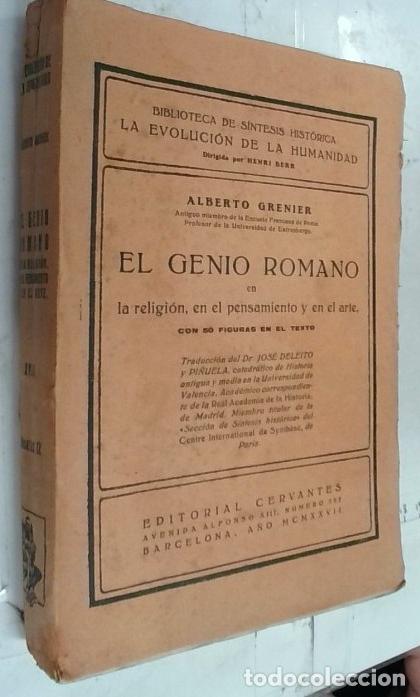 B&uuml;cher: El genio romano en la religi&oacute;n, en el pensamiento y en el arte - Grenier, Alberto: