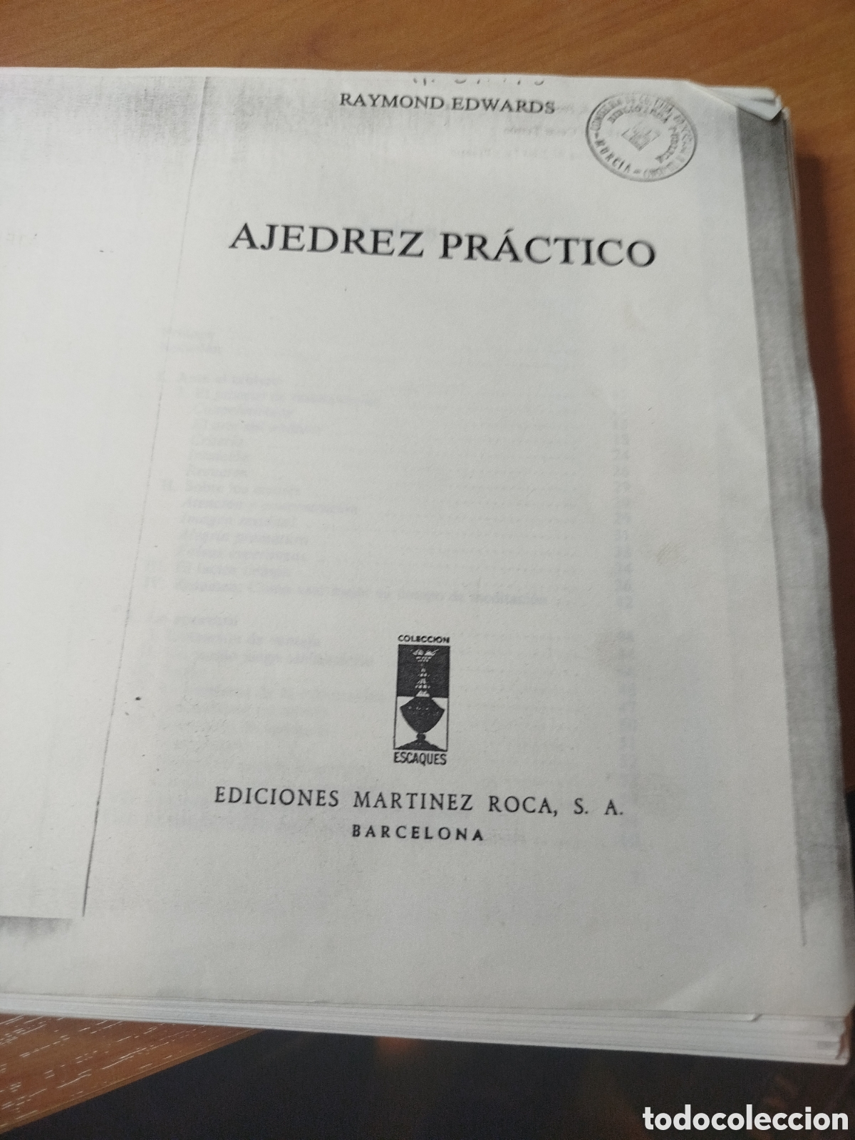 Libros: Ajedrez pr&aacute;ctico. Raymond edwards. Fotocopiado - Foto 1