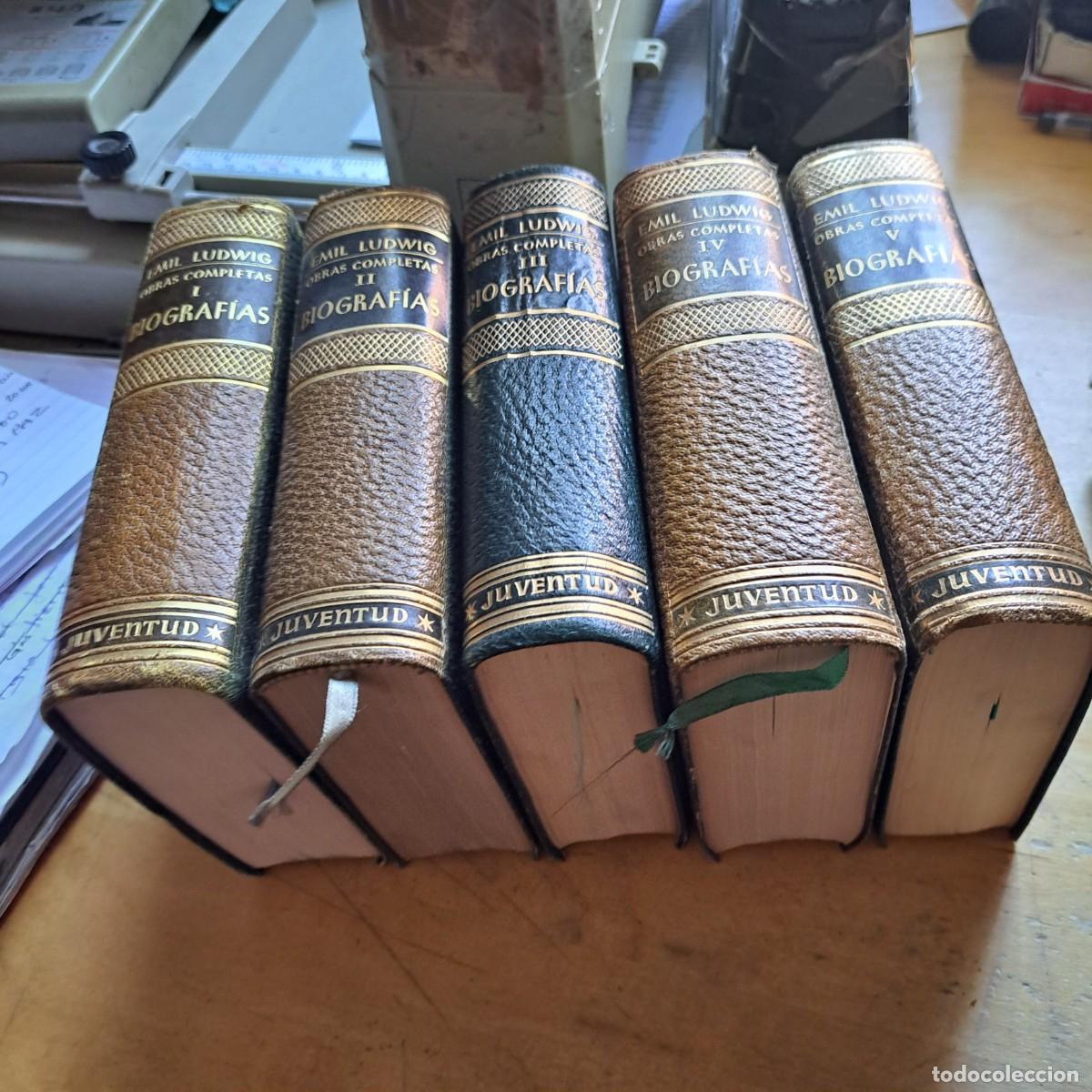 Libros: obras completas Emil Ludwig, 5 tomos OBRA COMPLETA EDITORIAL JUVENTUD Biografias de grandes perso
