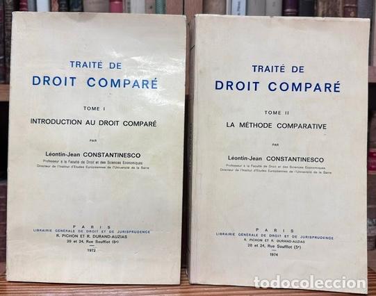 Libros: TRAITE DE DROIT COMPARE. Introduction au Droit Compare. La M&eacute;thode Comparative - CONSTANTINESCO, Leo