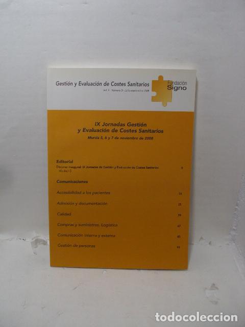 Livres: GESTI&Oacute;N Y EVALUACI&Oacute;N DE COSTES SANITARIOS. Vol. 9, N&uacute;mero 3, Julio-septiembre 2008 - Varios Autores