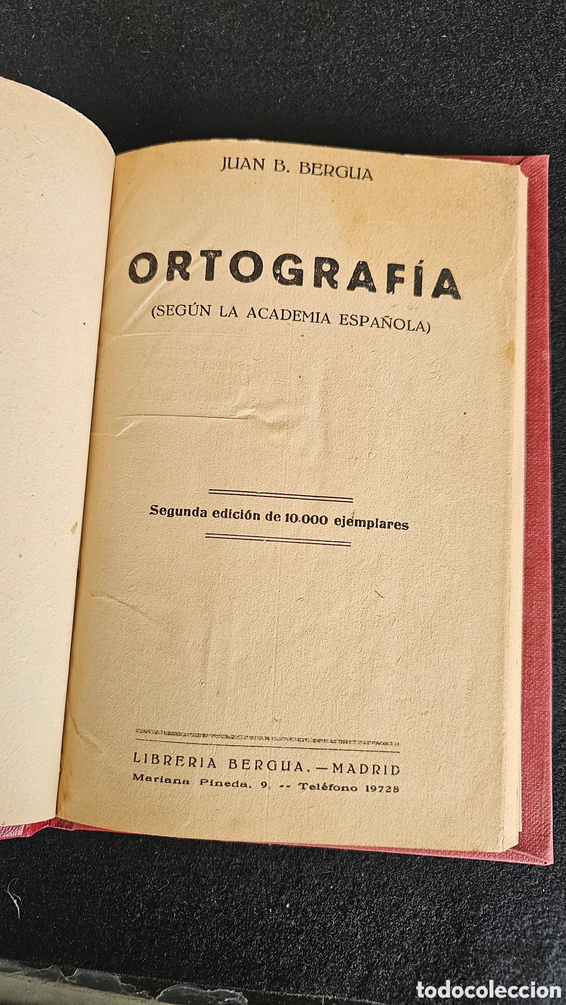 Livros em segunda m&atilde;o: Antiguo libro de ortograf&iacute;a