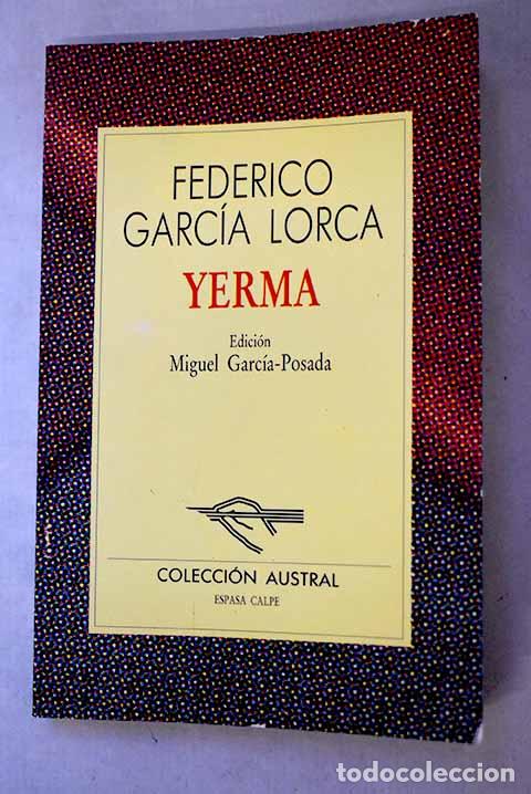 Libros: Yerma: Garc&iacute;a Lorca, Federico.- Garc&iacute;a Lorca, Federico
