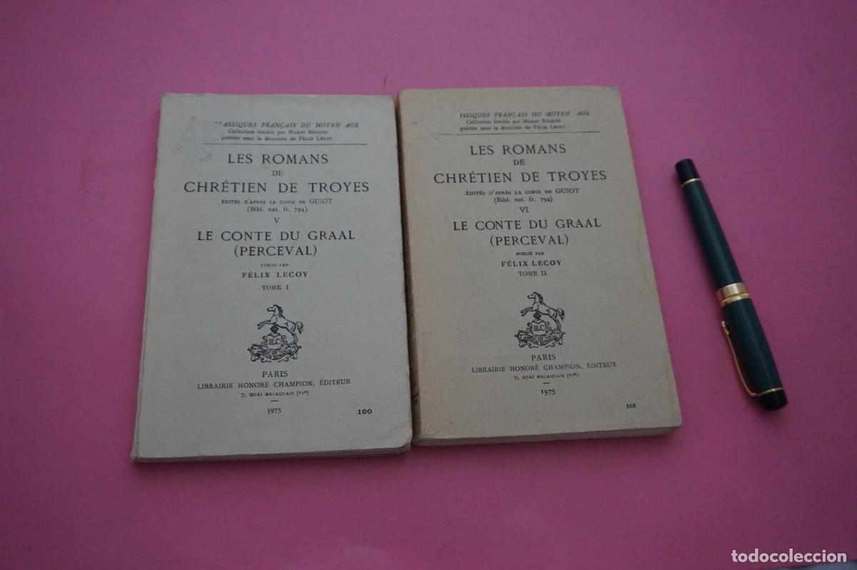 Libros: AMF-34G/ 2 TOMOS - LES ROMANS DE CHRETIEN DE TROYES - LE CONTE DU GRAAL PERCEVAL - FELIX LECOY 1975