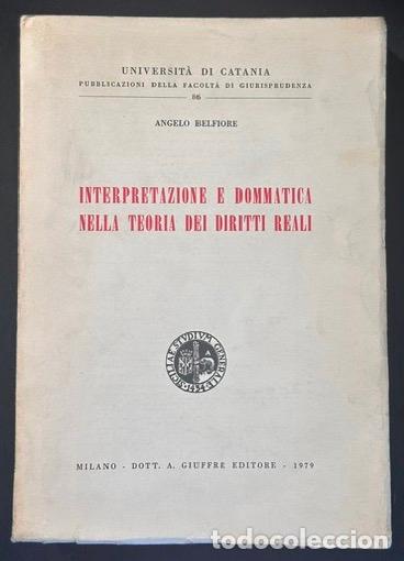 Libros: INTERPRETAZIONE E DOMMATICA NELLA TEORIA DEI DIRITTO REALI - BELFIORE, Angelo
