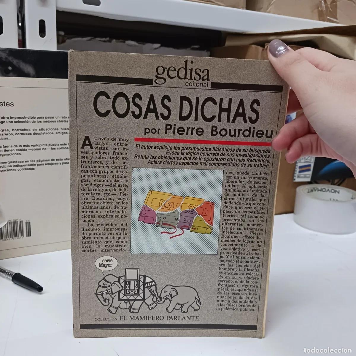 books: Cosas dichas (det.) - Pierre Bourdieu