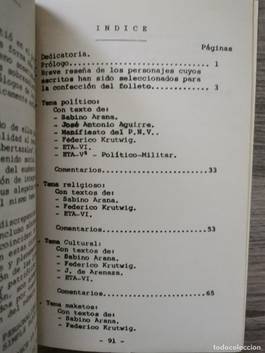 Libros: APUNTES SOBRE NACIONALISMO VASCO - Foto 5