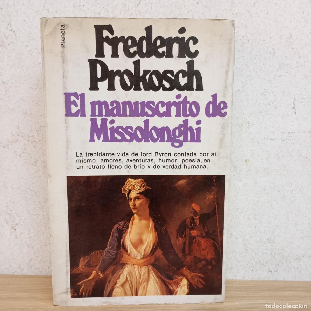 books: El manuscrito de Missolonghi - F. Prokosch